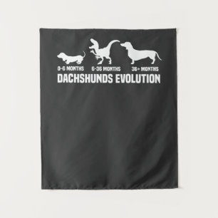 Dachshund-Evolutionen Wandteppich