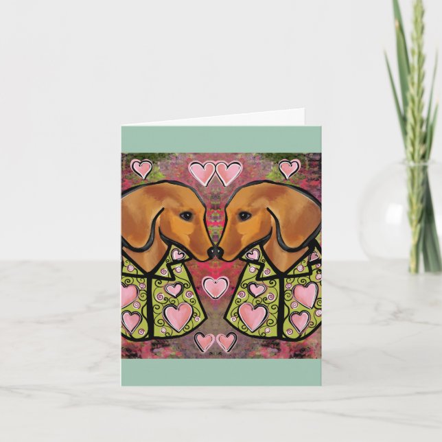 DACHSHUND       FEIERTAGSKARTE (Vorderseite)