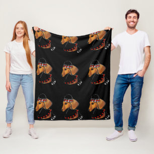 DACHSHUND         FLEECEDECKE