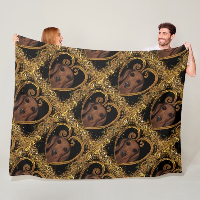 DACHSHUND   FLEECEDECKE (Beispiel)