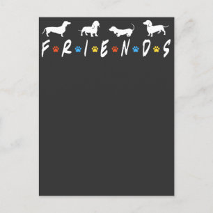 Dachshund Freunde Postkarte