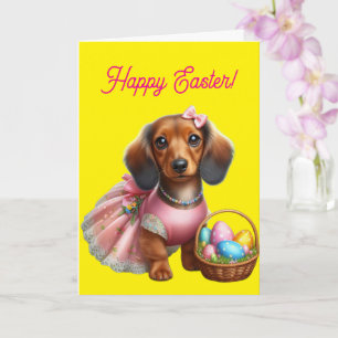 Dachshund Frohe Ostern  Karte