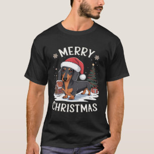 Dachshund Frohe Weihnachten Klassisches T-Shirt