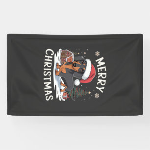 Dachshund Frohe Weihnachten Klassisches T-Shirt Banner