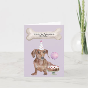 Dachshund Geburtstag Feiertagskarte
