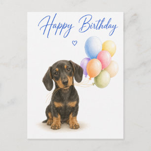 Dachshund Geburtstag Postkarte