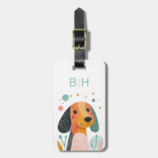 Dachshund-Gepäckanhänger Gepäckanhänger (Vorderseite vertikal)