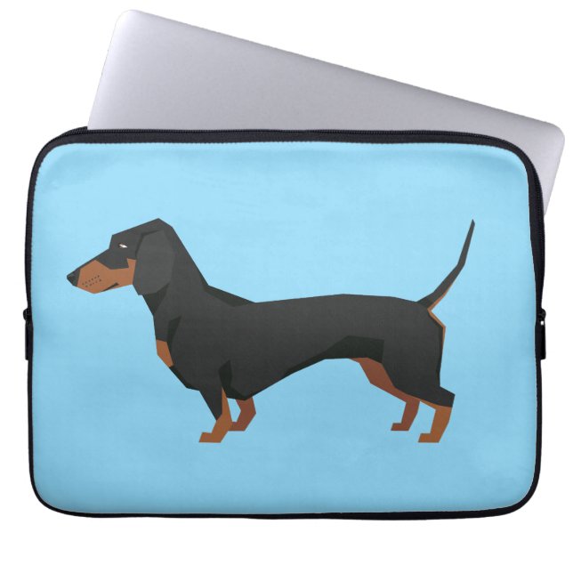 Dachshund-Gepäckanhänger Laptopschutzhülle (Vorderseite)