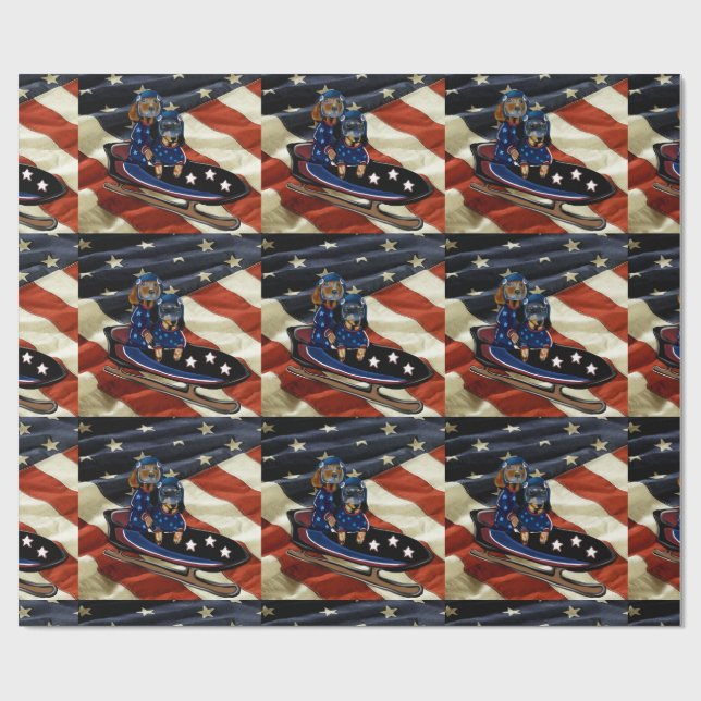 DACHSHUND  GESCHENKPAPIER (Flach)