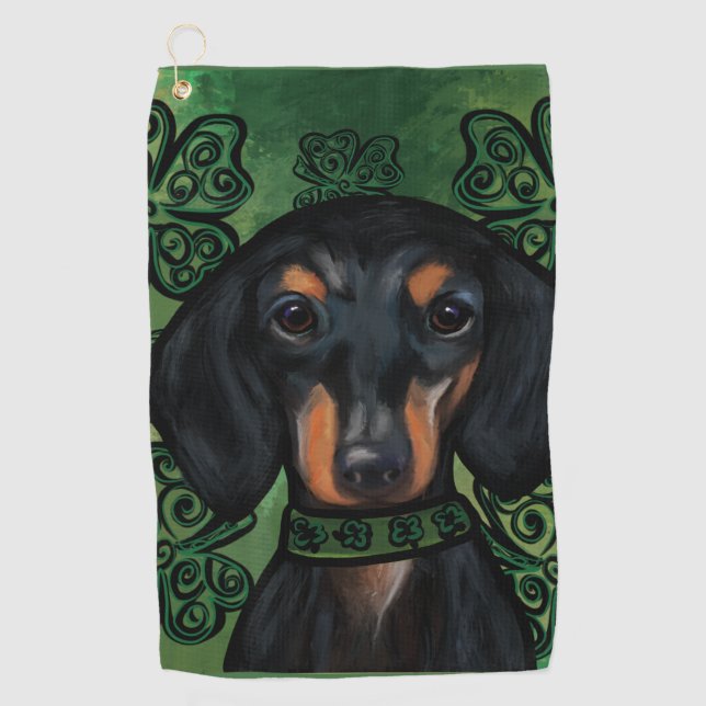 DACHSHUND          GOLFHANDTUCH (Vorderseite)