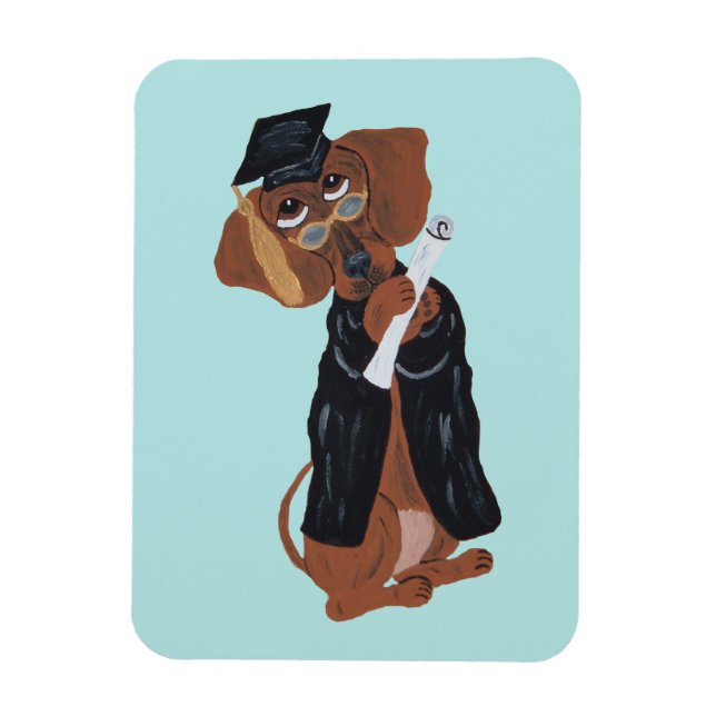 Dachshund Graduate Magnet (Vertikal)