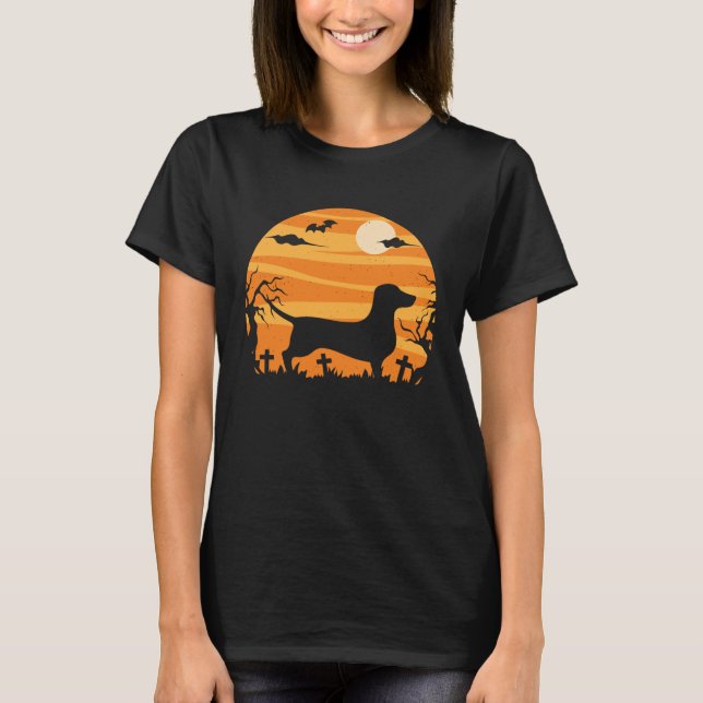 Dachshund Halloween Costume Mom Dad T-Shirt (Vorderseite)