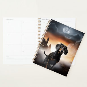 Dachshund Halloween Gruselig Planer