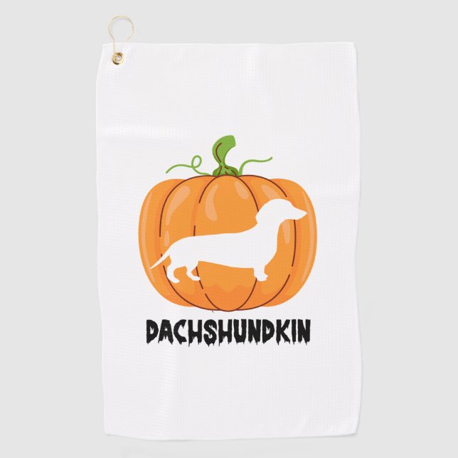 Dachshund Halloween Hund Golfhandtuch (Vorderseite)
