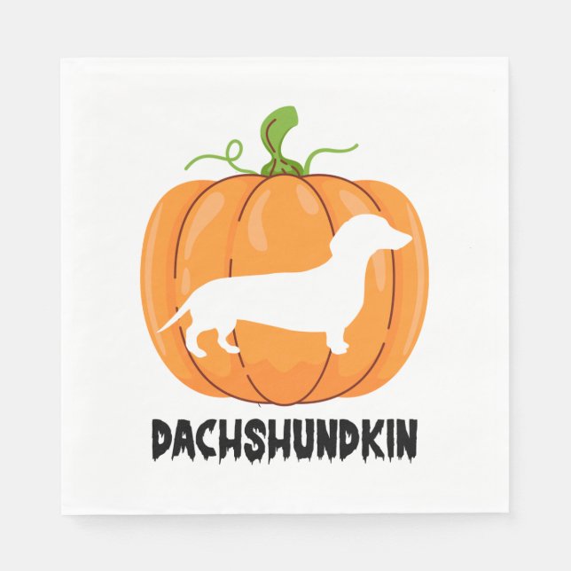 Dachshund Halloween Hund Serviette (Vorderseite)
