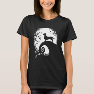 Dachshund Halloween unter dem Mondlicht unheimlich T-Shirt