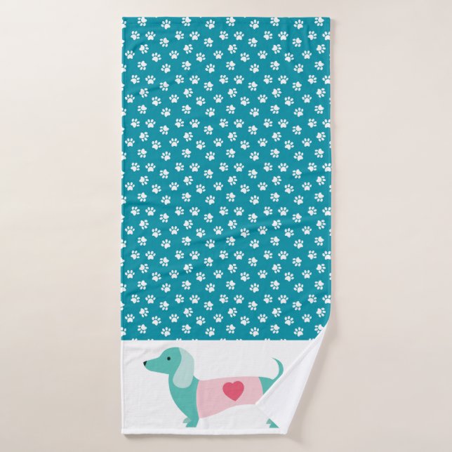 Dachshund Handtuch Badehandtuch (Badehandtuch)