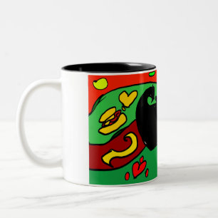 Dachshund Hot Dog Zweifarbige Tasse