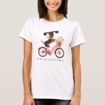 Dachshund Hund Auf Fahrrad Doxycyclin Radfahren