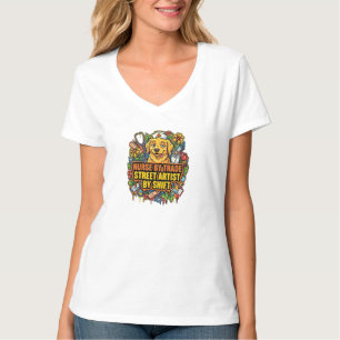 Dachshund-Hund-Blumengarten-T-Shirt T-Shirt