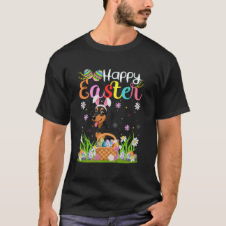 Dachshund Hund Frohe Ostern Eierjagd Bunny Ohr Ost T-Shirt