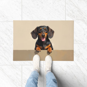 Dachshund Hund Fußmatte Kunst