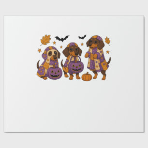 Dachshund Hund Geist Halloween Geschenkpapier