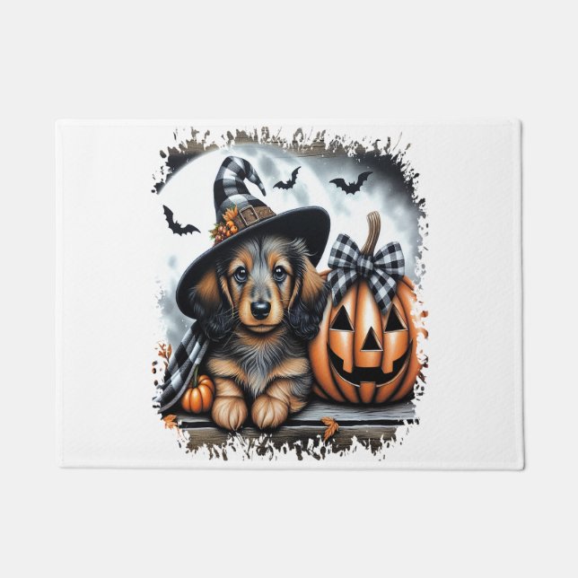 Dachshund Hund Halloween Fußmatte (Vorderseite)