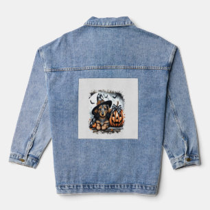 Dachshund Hund Halloween Jeansjacke
