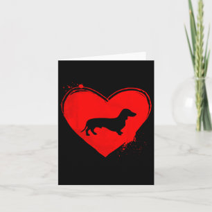 Dachshund Hund Herzform Valentinstag Hunde Liebhab Karte
