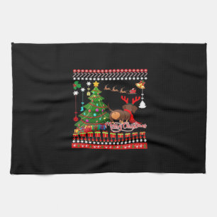 Dachshund-Hund-Hintern-Weihnachten-Hässlich-Klassi Geschirrtuch