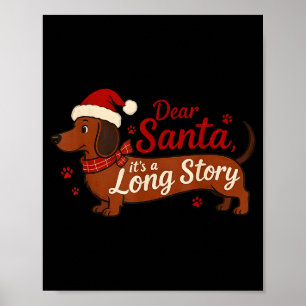 Dachshund Hund Lieber Santa Es Ist Eine Lange Lust Poster