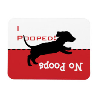 Dachshund Hund muss auf Toilette Magnet Schild