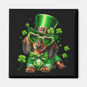 Dachshund Hund St. Patrick's Day Shirt Weiner Doxi Magnet