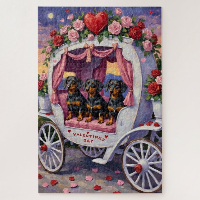 Dachshund Hund Valentinstag (Vertikal)