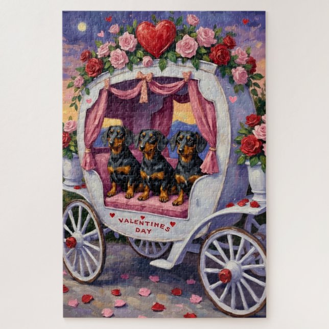 Dachshund Hund Valentinstag (Vertikal)