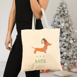Dachshund Hund Weihnachten Tragetasche