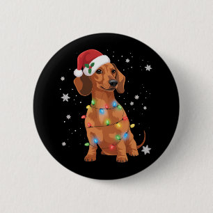 Dachshund Hunde Baum Weihnachten Xmas Haustier Hun Button