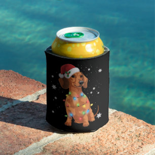 Dachshund Hunde Baum Weihnachten Xmas Haustier Hun Dosenkühler