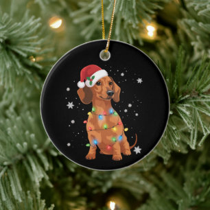Dachshund Hunde Baum Weihnachten Xmas Haustier Hun Keramik Ornament