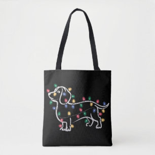 Dachshund Hunde Baum Weihnachten Xmas Haustier Hun Tasche