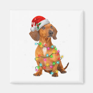 Dachshund-Hunde-Baum-Weihnachts-Pullover-Weihnacht Magnet