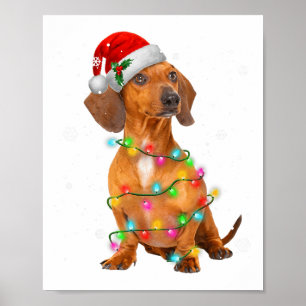 Dachshund Hunde Baum Weihnachtspulli Xmas Geschenk Poster