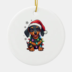 Dachshund Hunde Baum Weihnachtspullover Xmas Gesch Keramik Ornament