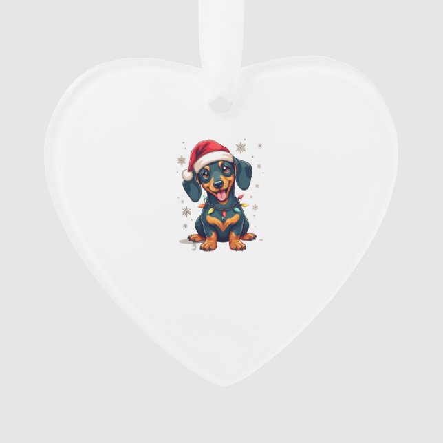 Dachshund Hunde Baum Weihnachtspullover Xmas-Gesch Ornament (Vorderseite)