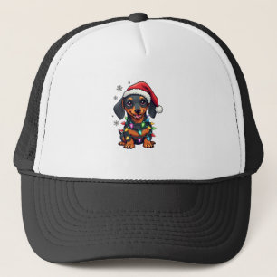 Dachshund Hunde Baum Weihnachtspullover Xmas Gesch Truckerkappe