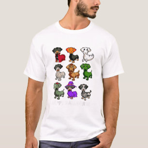 Dachshund Hunde Halloween Frohes Halloween T-Shirt