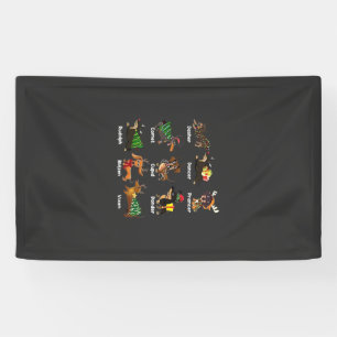 Dachshund-Hunde Weihnachts-Pyjamas Hund Klassische Banner