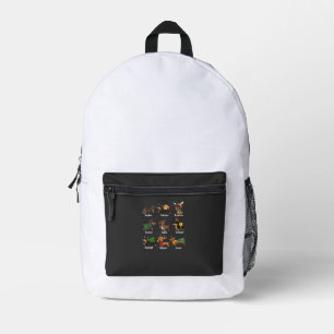 Dachshund-Hunde-Weihnachts-Pyjamas Hund Klassische Bedruckter Rucksack