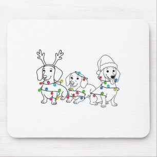 Dachshund-Hundefreund Weihnachtslicht Xmas Doxie M Mousepad